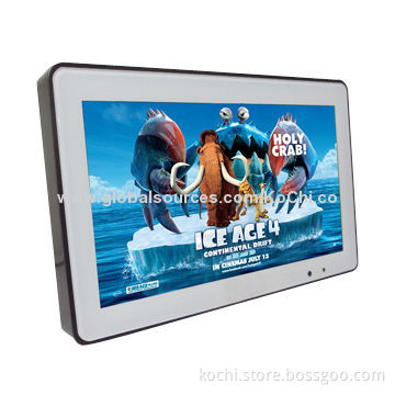 Display with LCD video player Wi-Fi advertisement sign